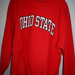 Steve & Barry's Red Ohio State Crewneck Sweater Mens Sz Medium Vintage game day